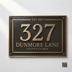 Classic Cast Aluminum House Number Plaque – Custom Address Sign | Ridgeco Address Sign