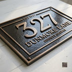 Classic Cast Aluminum House Number Plaque – Custom Address Sign | Ridgeco Address Sign