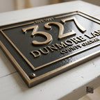 Classic Cast Aluminum House Number Plaque – Custom Address Sign | Ridgeco Address Sign