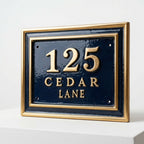The Cedar Court — Classic Cast Aluminum Address Plaque