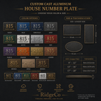 Harbor Arch Address Plaque – Handcrafted Cast Aluminum | RidgeCo