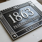 Klassische römische Hausnummernschilder | Individuelles Adressschild aus Aluminiumguss
