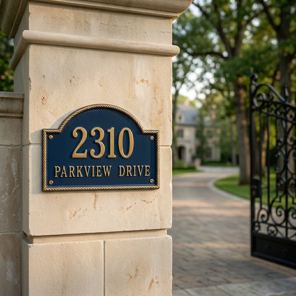 Harbor Arch Address Plaque – Handcrafted Cast Aluminum | RidgeCo
