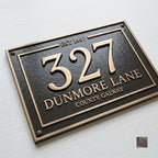 Classic Cast Aluminum House Number Plaque – Custom Address Sign | Ridgeco Address Sign
