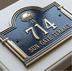 Sun Gate – Handcrafted Cast Aluminum Address Plaque