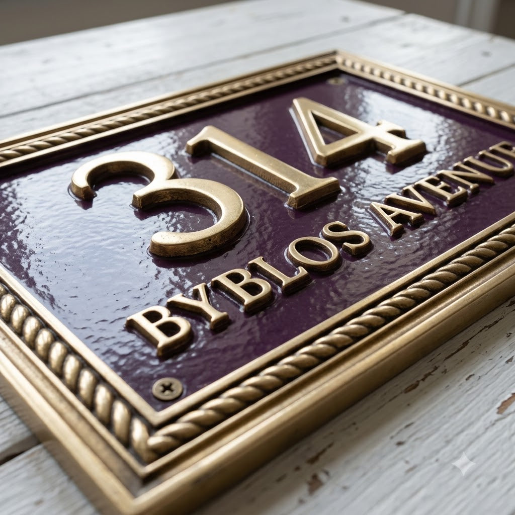 Cast Aluminum House Number Plaque | Custom Address Sign | RidgeCo