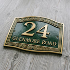 Cast Aluminum House Number Plaque – Ornate Address Sign | Ridgeco Design