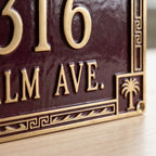 Phoenicia Heritage Cast Aluminum Address Plaque | Personalized House Number Sign