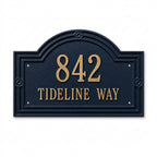 Tideline – Handcrafted Cast Aluminum Address Plaque