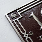 Hausnummernschild aus Aluminiumguss nach Maß | Personalisiertes Adressschild