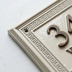 Klassische römische Hausnummernschilder | Individuelles Adressschild aus Aluminiumguss