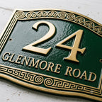 Cast Aluminum House Number Plaque – Ornate Address Sign | Ridgeco Design