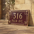 Phoenicia Heritage Cast Aluminum Address Plaque | Personalized House Number Sign